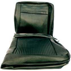 1962-64 Chevy II Nova; Complete Upholstery Set; Split Front Bench Seat; Standard Interior; 2-Door Convertible; Black - Brand: PUI