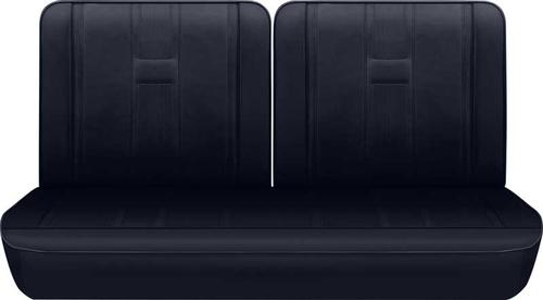 1965 Chevy II Nova SS; Split Front Bench Seat Upholstery; 2-Door; Black - Brand: PUI