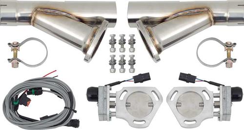 Pypes Dual Electric Cutout Set w/Y-Pipes (Dump Legs) For 2.5 Exhaust