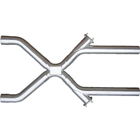 Pypes Performance X-Change 3 Crossover X-Pipe; Polished 304 Stainless Steel