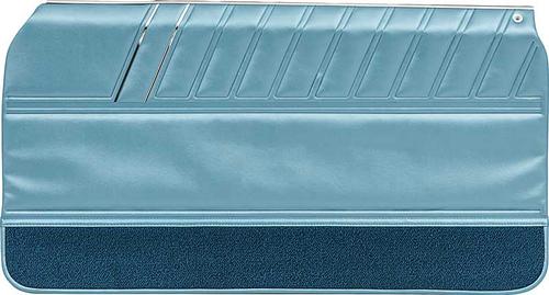 1968 Impala SS; Interior Front Door Panels; 2 Door Hardtop & Convertible; Pre-Assembled; LH and RH; Light Blue - Brand: PUI