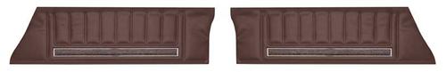 1971-72 Impala; Interior Front Door Panels; 2 Door Hardtop & Convertible; Non-Assembled; LH and RH; Dark Saddle - Brand: PUI