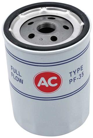 1965-91 ACDelco PF35 Oil Filter BB Chevy V8; Original Style GM Filter White, Red, Blue AC Logo and Stripes
