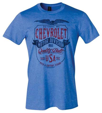 Chevrolet Motor Division Distinguished Ring Spun T-Shirt - Royal Blue - Medium