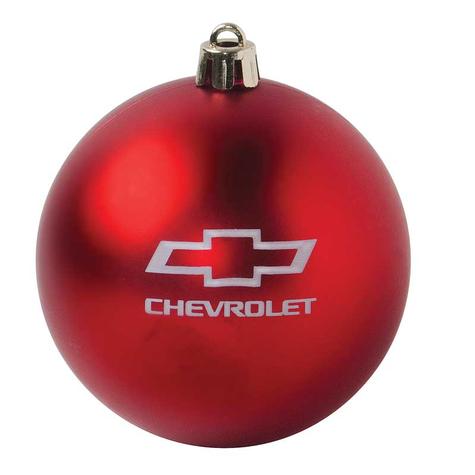 Chevrolet Bowtie Shatter Resistant Ornament - Red