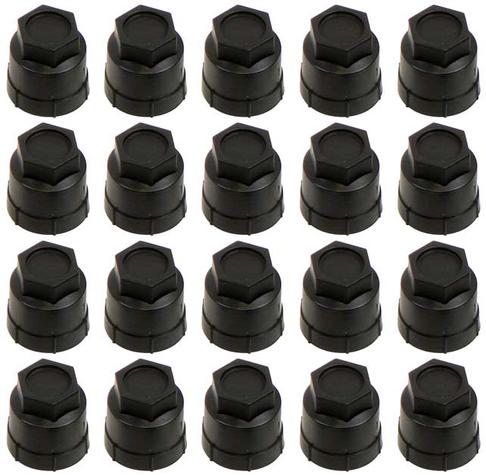 Lug Nut Caps Black - Set of 20