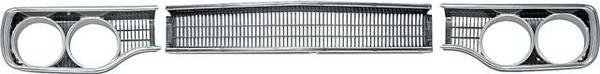 1970 Plymouth Road Runner; Front Grill Set; woth Headlamp Bezels