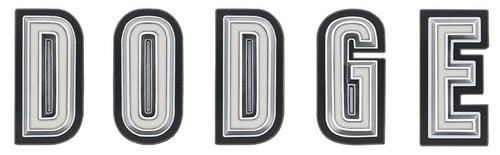 1968 Dodge Coronet; DODGE Grill Emblem; 5 Letter Set; Mopar Licensed
