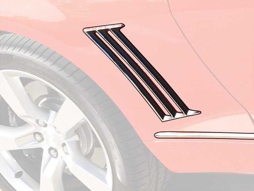 2010-13 Chevrolet Camaro; Retro USA Quarter Panel Moldings; ABS Plastic; Chrome