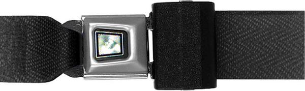 1958-72 Front Bucket Seat Belt; 74 Long; Aftermarket Style; Black
