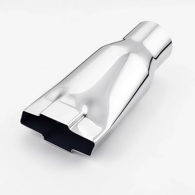 Bow Tie Exhaust Tip; Polished Stainless Steel; 9 Long; With 2-1/4 Inlet