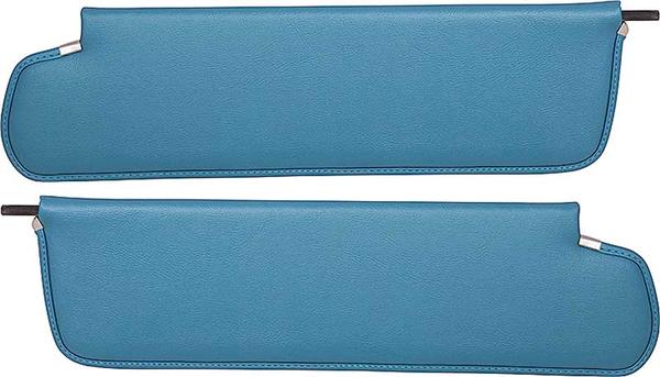 1967-68 Chevrolet, GMC Truck/Suburban; Padded Madrid Grain Vinyl Sun Visors; Bright Blue; Pair - Brand: PUI