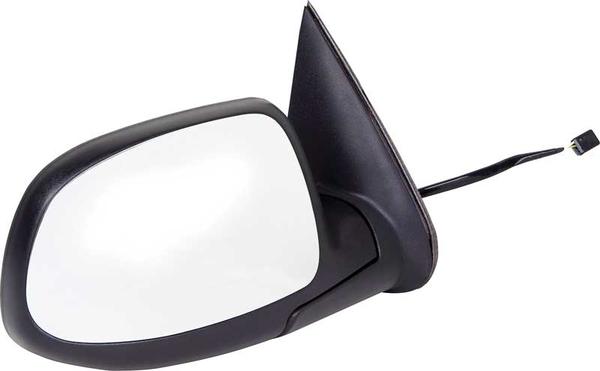 1999-02 Silverado, Sierra, Suburban, Yukon; Power Remote Outer Door Mirror; Non-Heat; Black with Chrome Cap; RH Passenger Side