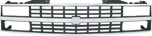 1988-93 Chevy Pickup,, Blazer, Suburban (GMT400); Front Grill; Dual Composite Headlamps; Chrome