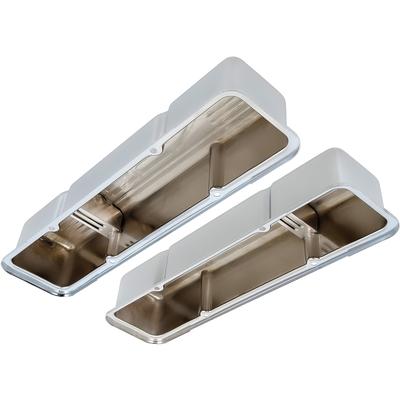 1962-68 Chevrolet; Chrome Valve Covers; 327 Logo; Tall Profile