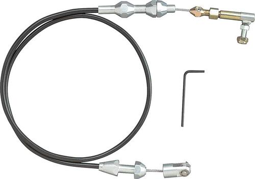 Lokar 36'' Universal Stainless Throttle Cable with Black Nylon Housing - Carbureted