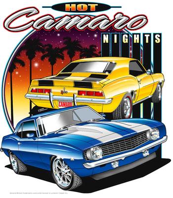 Hot Camaro Nights T-Shirt - Black - Large