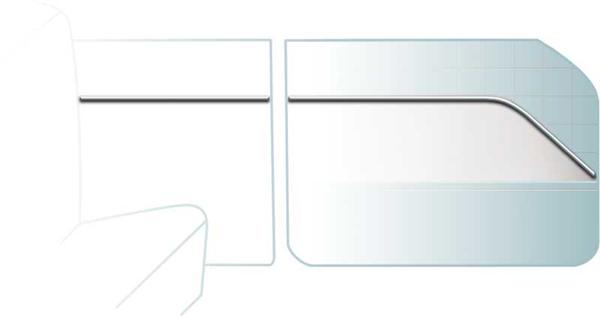 1955 Chevrolet 210 2-Door Sedan 4 Piece Stainless Steel Door Panel Molding Set