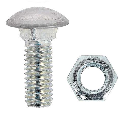 Bumper Bolt and Hex Nut; with Stainless Steel Head; Zinc Plated; 7 /16-14 x 1-1/4