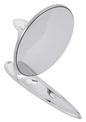 1955-57 Chevy Bel Air, 150, 210; Outer Door Mirror; Convex Shaped; Chrome; RH or LH