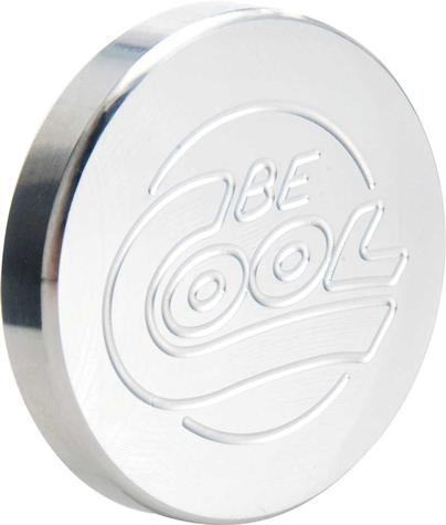 Round Radiator Cap with Be Cool Logo and Polished Finish