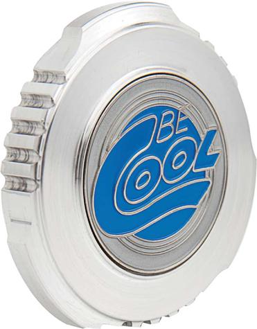 Round Sure Grip Radiator Cap with Embossed Be Cool Emblem and Polished Finish