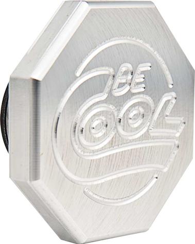 Octagon Radiator Cap with Be Cool Logo and Natural Finish