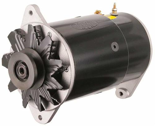 Powergen 12 Volt Alternator Black Long With 7.13 Mounting, with Dash Light Terminal