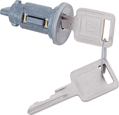 1966-67 GM Car, 1967-72 Truck; Ignition Lock Cylinder; with Late Style Pre-Coded Keys; With GM Logo Keys