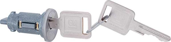 1966-67 GM Car, 1967-72 Truck; Ignition Lock Cylinder; with Late Style Pre-Coded Keys; With GM Logo Keys