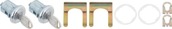 1962-86 GM Car, Truck; Door Lock and Key Set; Pre-Coded; with 1969-86 Style Round GM Logo Keys