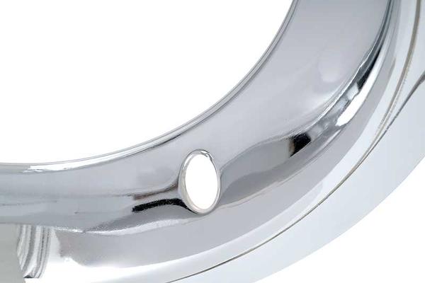 Chrome Rally Wheel Trim Ring; 15 x 3 Deep; Round Lip; for OE Wheel Only