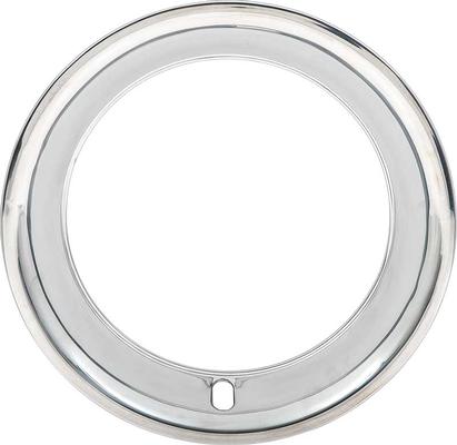 Rally Wheel Trim Ring; 15 - 2-1/4 Deep; Square Lip; Stainless Steel; for Reproduction Rally Wheels