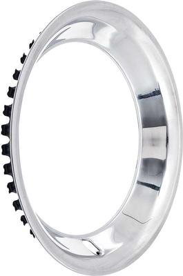 Rally Wheel Trim Ring; 15 - 2-1/4 Deep; Square Lip; Stainless Steel; for Reproduction Rally Wheels