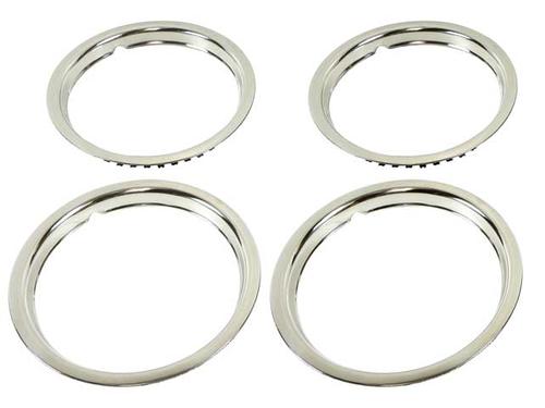 15 Stainless Steel 1-1/2 Deep Rally Wheel Trim Ring Set for OEM Wheel Only