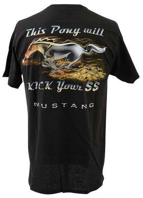 T-Shirt; This Pony Will Kick Your SS; Black; Large