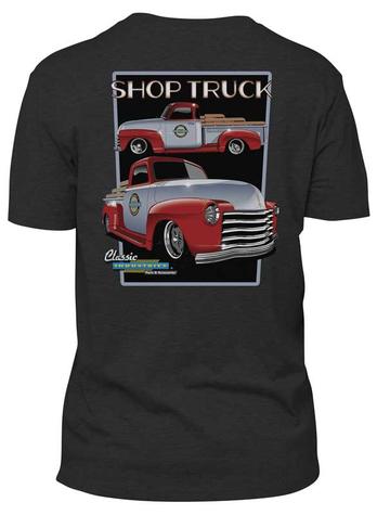 Classic Industries Chevy Shop Truck T-Shirt ; Black ; Medium