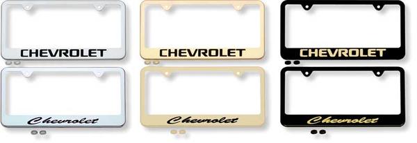 Chevrolet Block Logo Chrome License Plate Frame