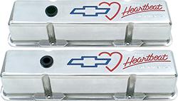 Chevrolet 262-400ci Small Block Heartbeat Of America Polished Tall Profile Valve Covers