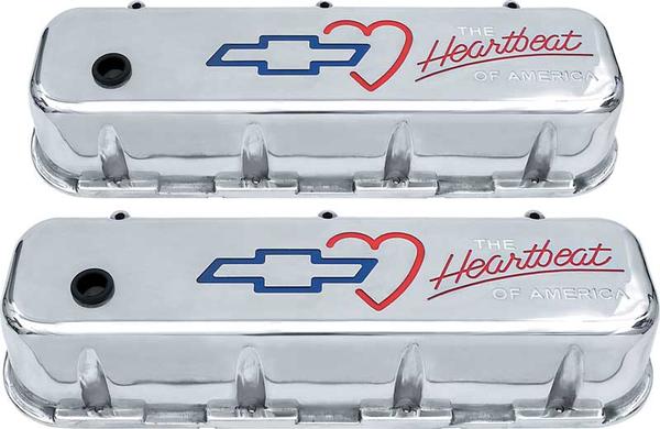 Chevrolet 396-454ci Big Block Polished Heartbeat of America Tall Profile Valve Covers