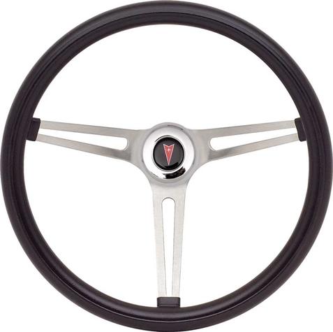 Classic nostalgia Black Foam Steering Wheel With Arrow Head Cap 3 Spoke (15 Dia)