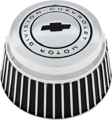 Tall Chrome Rally Wheel Derby Cap with Bow Tie