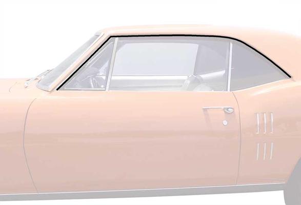 1967 Camaro, Firebird; Roof Rail Weatherstrip, Coupe, Pair; OER