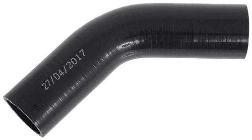 1-1/2 x 4 x 4 with 45° Bend Reinforced Black Silicone Engine Coolant Hose