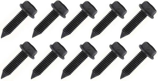 BOLT, 5/16-18 X 1-1/4 Pointed Tip With Hex Washer Head, Black Phosphate, 10 Piece Set