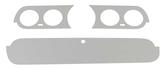 1965-66 Mustang; Instrument Panel/Glove Box Door Inserts; Brushed Aluminum