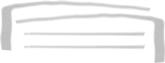 1982-92 Camaro Silver Retro Style SS Hockey Stick Decal Set