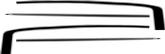 1993-02 Camaro Black Retro Style SS Hockey Stick Decal Set