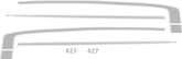 1993-02 Camaro Silver Retro Style SS Hockey Stick Decal Set with 350 Engine Size