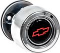 Horn Button - Polished Billet Finish With Red Bow Tie Logo (Hi-Rise Profile)